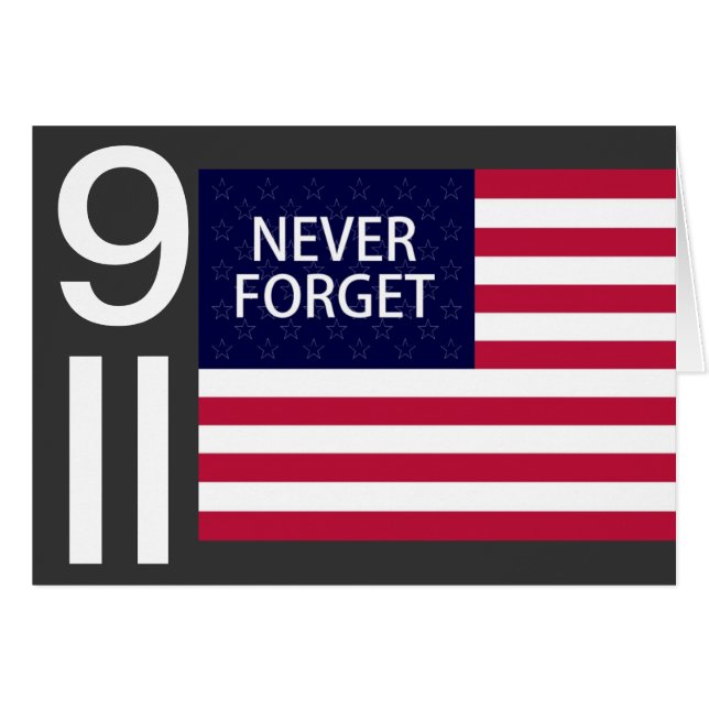 9 11 NEVER FORGET (Front Horizontal)