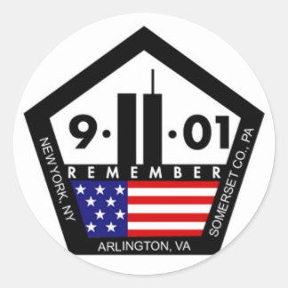 9 11 Never Forget, Always Remember Classic Round Sticker