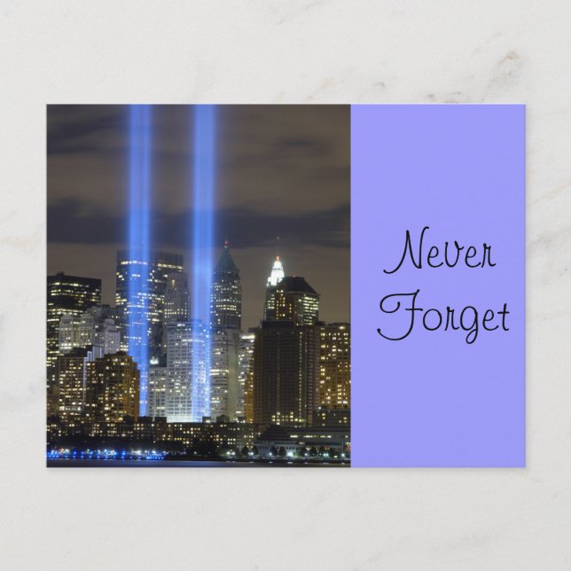 9 11 Never Forget, Always Remember Postcard (Front)