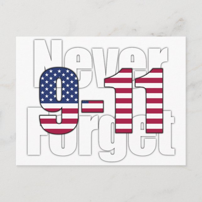 9-11 Never Forget Postcard (Front)