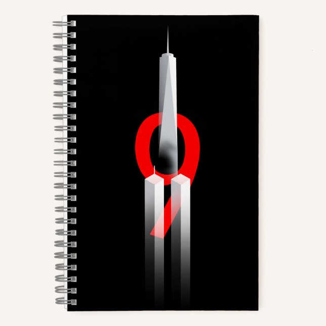 9 11 Never Forget Remember 9.11.2001  Memorial Notebook (Front)