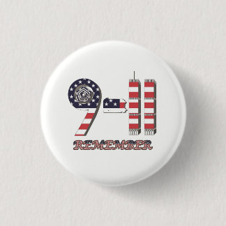 9-11 Original Flag Pattern Button