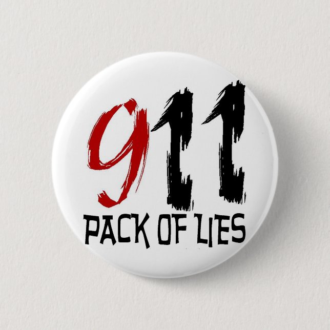 9/11 Pack of Lies 2 Inch Round Button (Front)