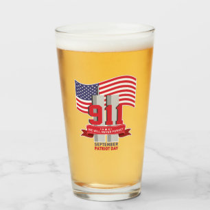 9.11 Patriot Day; Never Forget Glass