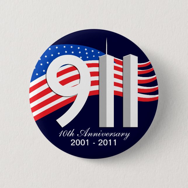 9/11 September 11th 10th Anniversary WTC Pins (Front)