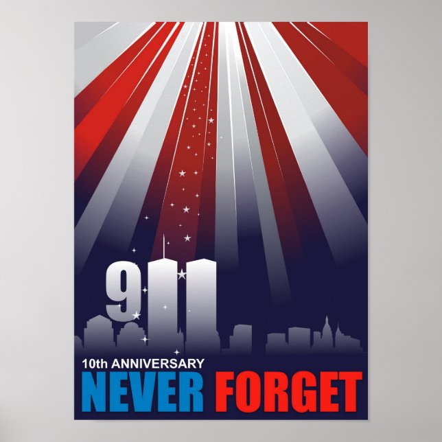 9/11 Setpember 11th Never Forget Poster (Front)