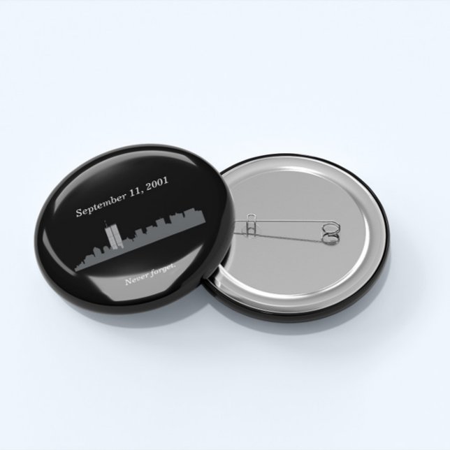 9/11 Vector Memorial 1 Inch Round Button (Creator Uploaded)