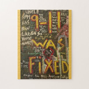 9-11 Was Fixed Black Jigsaw Puzzle