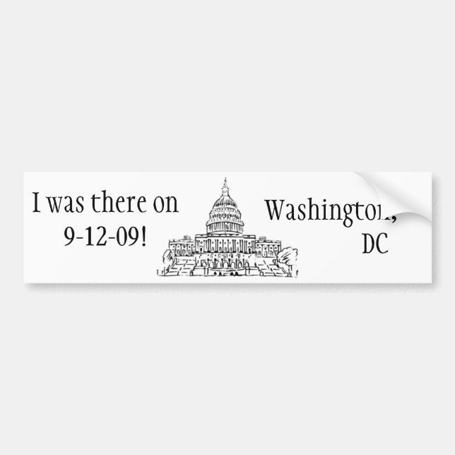 9/12/09 Rally, Washington, DC Bumper Sticker (Front)