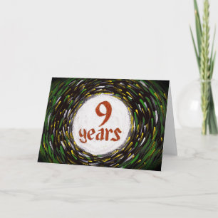 9 ans carte d'anniversaire/anniversaire de