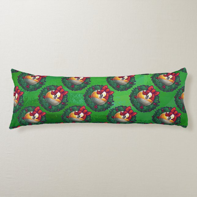 9 ball Christmas Body Pillow (Front)