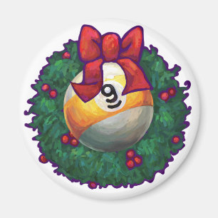 9 ball Christmas Magnet