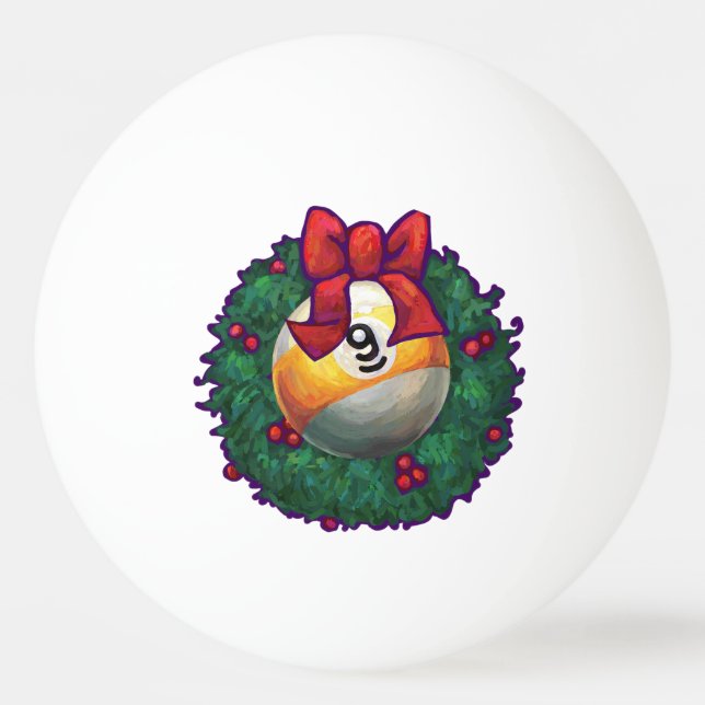 9 ball Christmas Wreath Green (Back)