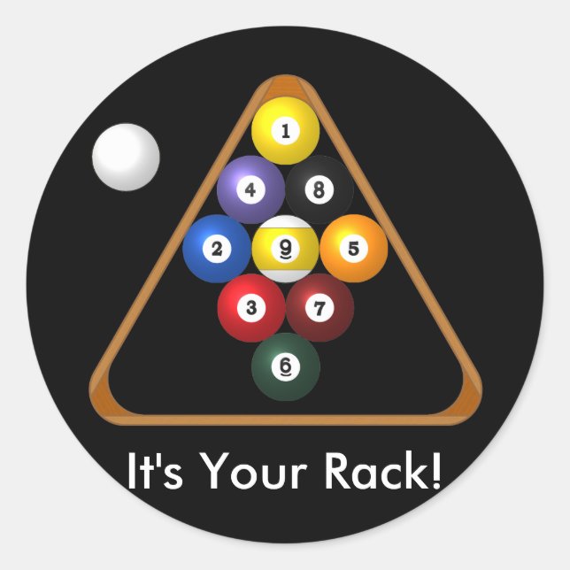 9-ball Rack stickers (Front)