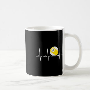 9 Ball Shirt - Pool Player Nine Ball Heartbeat Gif Coffee Mug