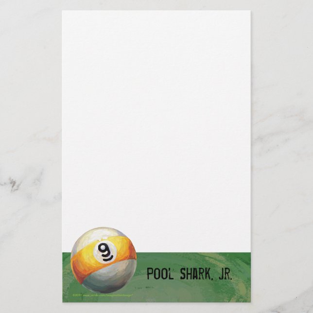 9 ball stationery (Front)