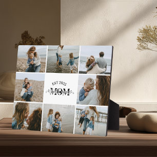 9 Custom Photo Collage Best Mom Ever  Plaque