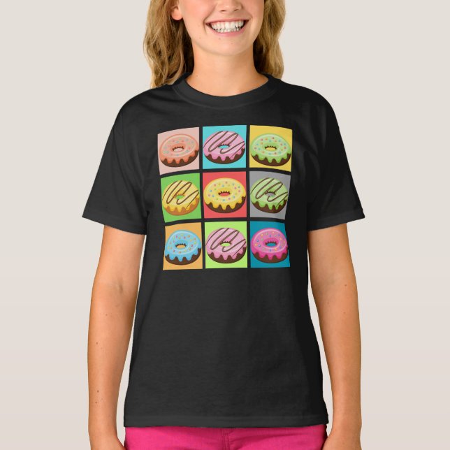 9 doughnut flavours T-Shirt (Front)