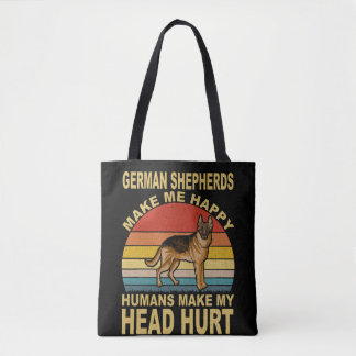 9 German Shepherds Make Me Happy Humans Make My He Tote Bag