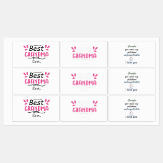 9 Grandpa and Grandma stickers/ Best Grandma ever/