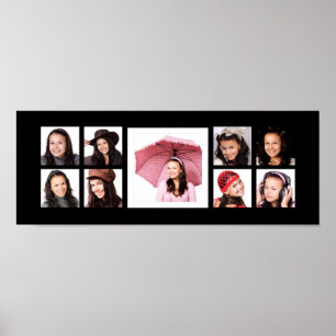 9 Instagram Photos with Large Centre Image Poster