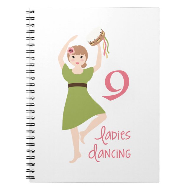 9 Ladies Dancing Notebook (Front)