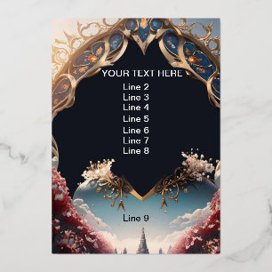9 Lines of Customized Text Fairy Tale Wedding