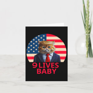 9 Lives Baby Cat Trump 2024 Win Victory Winner Tru Card