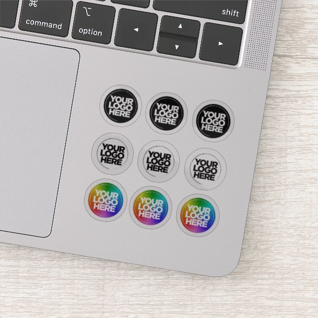 9 Logo Personnalisé Petit Stickers 0,50" - 0,75" C (Détail)