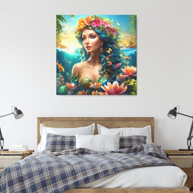 #9  Mermaid Life  Canvas Print (Insitu(Bedroom))