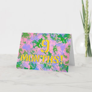 9 mois carte d'anniversaire/anniversaire de