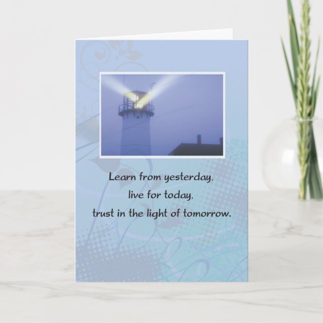 9 Month Anniversary for 12 Step Addiction Recovery Card (Front)