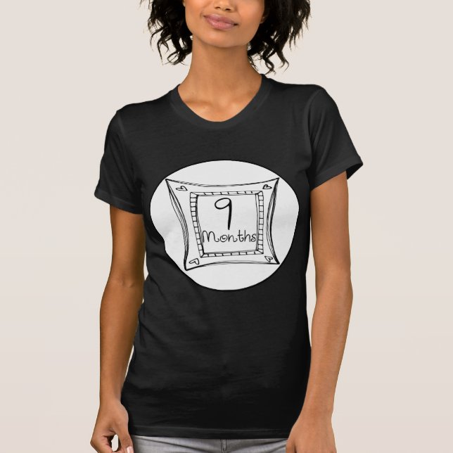 9 Months Doodle Milestone T-Shirt (Front)