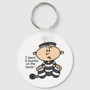 9 Months On The Inside Baby Prisoner Keychain