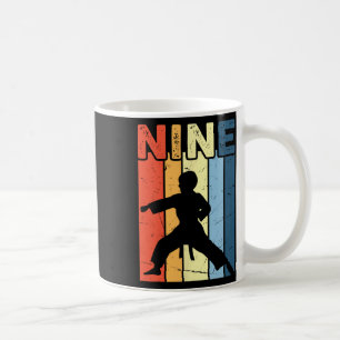 9 Nine Karate Lover 9th Birthday 9 Year Old Martia Coffee Mug