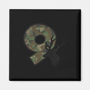 9 Nine Year Old Boy Ninth Birthday Country Camo De Magnet