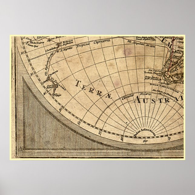 9 Panel Colour Version de L'Isle World Map Frame 7 Poster (Front)