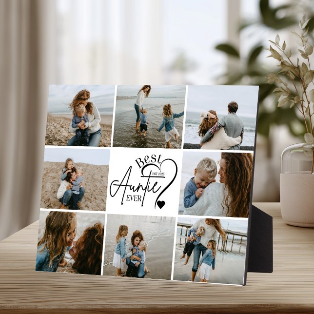 9 Personalized Best Aunt Photo Collage Plaque (Creator Uploaded)