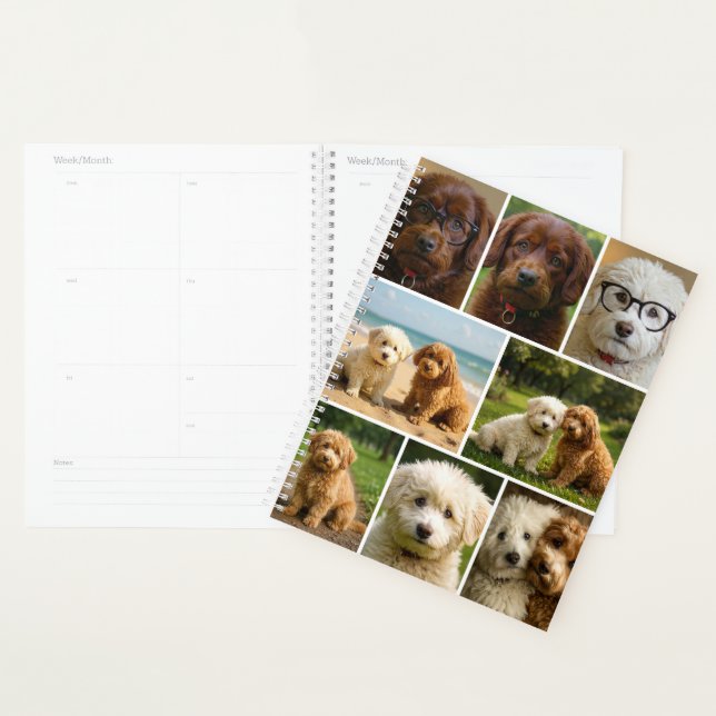 9 Photo Collage And Text Personalized  Planner (Display)