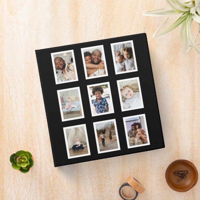 9 Photo Collage Family Personalized Binder (In Situ)