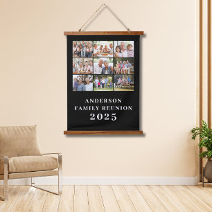 9 Photo Collage Family Reunion  Hanging Tapestry