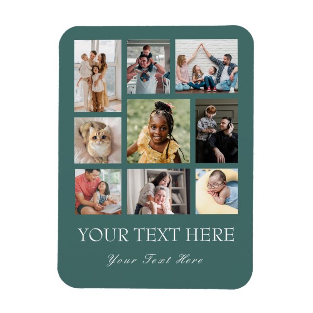 9 Photo Collage Flexible Photo Magnet (Vertical)