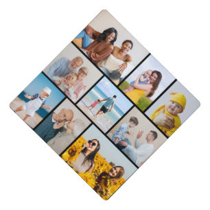 9 Photo Collage Friends & Family Vacation Photos  Graduation Cap Topper