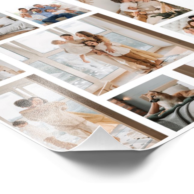 9 Photo Collage Modèle Personnaliser (Coin)