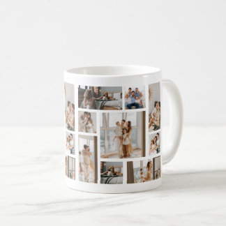 9 Photo Collage Modèle Personnaliser le café Mug