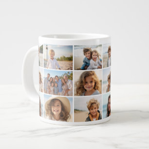 9 Photo Collage - Same Photos Both Sides of Large Coffee Mug