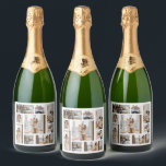9 Photo Collage Template Personalize  Sparkling Wine Label<br><div class="desc">Introducing our personalized photo collage sparkling wine labels - the perfect way to add a personal touch to your special occasion! Whether it's a graduation, a family gathering, a trip with friends, or a special celebration, our high-quality sparkling wine labels are the perfect way to showcase your favourite memories. Our...</div>