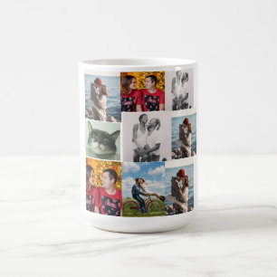 9 Photo Custom Personalized Collage Coffee Mug