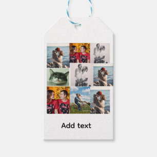 9 Photo Custom Personalized Collage Gift Tags