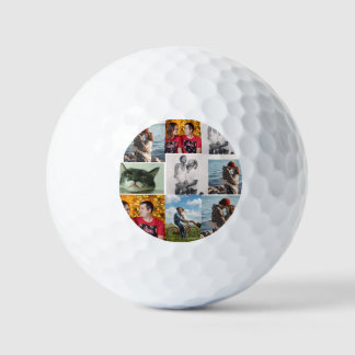 9 Photo Custom Personalized Collage Golf Balls